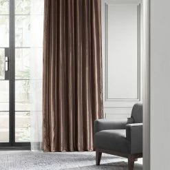 Brand new 🌟 Exclusive Fabrics Ex. Fabrics Faux Silk Taffeta 108-inch Blkout Curtain (1 Panel) Mushroom 🎉 -Exclusive Fabrics SHOP Ex. Fabrics Faux Silk Taffeta 108 inch Blkout Curtain 281 Panel29 2
