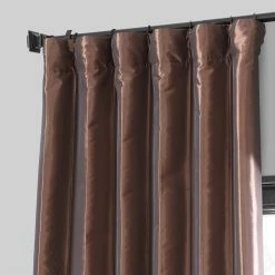 Brand new 🌟 Exclusive Fabrics Ex. Fabrics Faux Silk Taffeta 108-inch Blkout Curtain (1 Panel) Mushroom 🎉 -Exclusive Fabrics SHOP Ex. Fabrics Faux Silk Taffeta 108 inch Blkout Curtain 281 Panel29 3