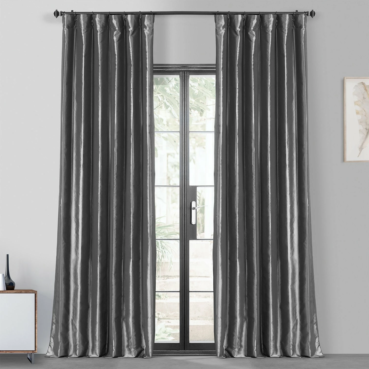 Cheap 👍 Exclusive Fabrics Ex. Fabrics Faux Silk Taffeta Solid Blkout Curtain (1 Panel) Eggshell 🔔 8 Cheap 👍 Exclusive Fabrics Ex. Fabrics Faux Silk Taffeta Solid Blkout Curtain (1 Panel) Eggshell 🔔 - Image 6