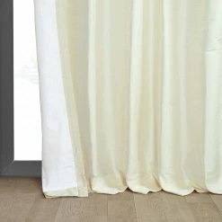 Deals ⌛ Exclusive Fabrics Ex. Fabrics Signature Pearl White Textured Silk Curtain (1 Panel) 😉 -Exclusive Fabrics SHOP Ex. Fabrics Signature Pearl White Textured Silk Curtain 281 Panel29 7