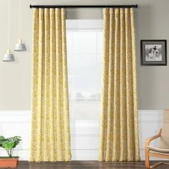 Wholesale ⭐ Exclusive Fabrics Abstract Room Darkening Curtain Panel Pair (2 Panels) Abstract Misted Yellow 😍