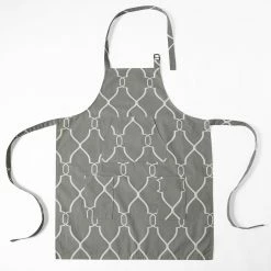 Best deal 🎉 Exclusive Fabrics Aiden Printed Cotton Apron - 27 X 34 💯 -Exclusive Fabrics SHOP Exclusive Fabrics Aiden Printed Cotton Apron 3