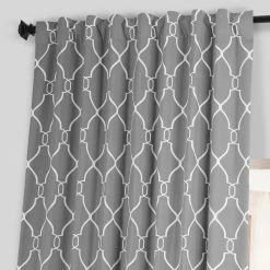 Budget 🌟 Exclusive Fabrics Aiden Printed Cotton Hotel Blackout Curtain (1 Panel) Aiden Gray 🌟 -Exclusive Fabrics SHOP Exclusive Fabrics Aiden Printed Cotton Blackout Curtain Pair 282 Panels29 3