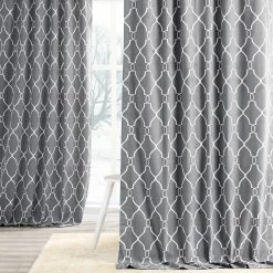 Best reviews of ✨ Exclusive Fabrics Aiden Printed Cotton Curtain (1 Panel) Aiden Grey ⌛