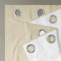 Budget 🎁 Exclusive Fabrics Alabaster Beige Grommet Velvet Blackout Curtain (1 Panel) ✨ -Exclusive Fabrics SHOP Exclusive Fabrics Alabaster Beige Grommet Velvet Blackout Curtain 281 Panel29 4