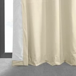 Budget 🎁 Exclusive Fabrics Alabaster Beige Grommet Velvet Blackout Curtain (1 Panel) ✨ -Exclusive Fabrics SHOP Exclusive Fabrics Alabaster Beige Grommet Velvet Blackout Curtain 281 Panel29 6
