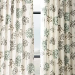 Hot Sale 🥰 Exclusive Fabrics Allium Blue Gray Printed Cotton Curtain (1 Panel) Blue/grey 🤩 -Exclusive Fabrics SHOP Exclusive Fabrics Allium Blue and Grey Printed Cotton Curtain Panel 2d3576b5 76a9 42b2 ae4e 625d230d84e1