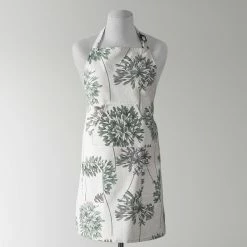 Promo ✔️ Exclusive Fabrics Allium Printed Cotton Apron - 27 X 34 ❤️