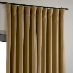 Best Sale ✨ Exclusive Fabrics Amber Gold Velvet Blkt Extra Wide Curtain Panel (1 Panel) 🔥 -Exclusive Fabrics SHOP Exclusive Fabrics Amber Gold Velvet Blkt Extra Wide Curtain Panel 281 Panel29 2