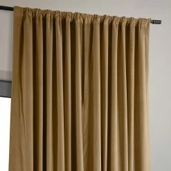 Best Sale ✨ Exclusive Fabrics Amber Gold Velvet Blkt Extra Wide Curtain Panel (1 Panel) 🔥 -Exclusive Fabrics SHOP Exclusive Fabrics Amber Gold Velvet Blkt Extra Wide Curtain Panel 281 Panel29 3