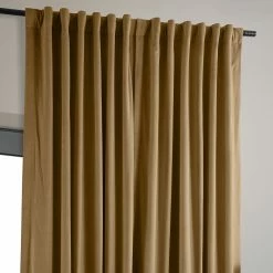 Best Sale ✨ Exclusive Fabrics Amber Gold Velvet Blkt Extra Wide Curtain Panel (1 Panel) 🔥 -Exclusive Fabrics SHOP Exclusive Fabrics Amber Gold Velvet Blkt Extra Wide Curtain Panel 281 Panel29 4