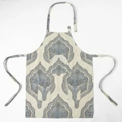 Best deal 🥰 Exclusive Fabrics Arabesque Printed Cotton Apron - 27 X 34 🎁 -Exclusive Fabrics SHOP Exclusive Fabrics Arabesque Printed Cotton Apron 3