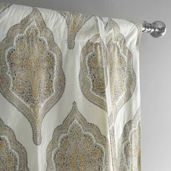 Deals ✨ Exclusive Fabrics Arabesque Printed Cotton Tie-Up Window Shade - 46 X 63 Arabesque Blue 🎉 -Exclusive Fabrics SHOP Exclusive Fabrics Arabesque Printed Cotton Tie Up Window Shade 11