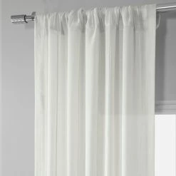 Discount ✔️ Exclusive Fabrics Aruba Striped Linen Sheer Curtain (1 Panel) Aruba White 😉 -Exclusive Fabrics SHOP Exclusive Fabrics Aruba Striped Linen Sheer Curtain 281 Panel29 11