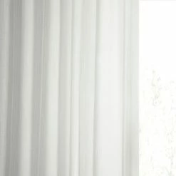 Discount ✔️ Exclusive Fabrics Aruba Striped Linen Sheer Curtain (1 Panel) Aruba White 😉 -Exclusive Fabrics SHOP Exclusive Fabrics Aruba Striped Linen Sheer Curtain 281 Panel29 14