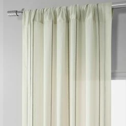 Discount ✔️ Exclusive Fabrics Aruba Striped Linen Sheer Curtain (1 Panel) Aruba White 😉 -Exclusive Fabrics SHOP Exclusive Fabrics Aruba Striped Linen Sheer Curtain 281 Panel29 3