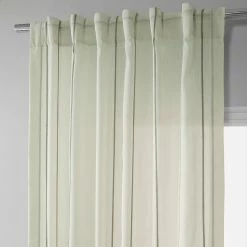 Discount ✔️ Exclusive Fabrics Aruba Striped Linen Sheer Curtain (1 Panel) Aruba White 😉 -Exclusive Fabrics SHOP Exclusive Fabrics Aruba Striped Linen Sheer Curtain 281 Panel29 4