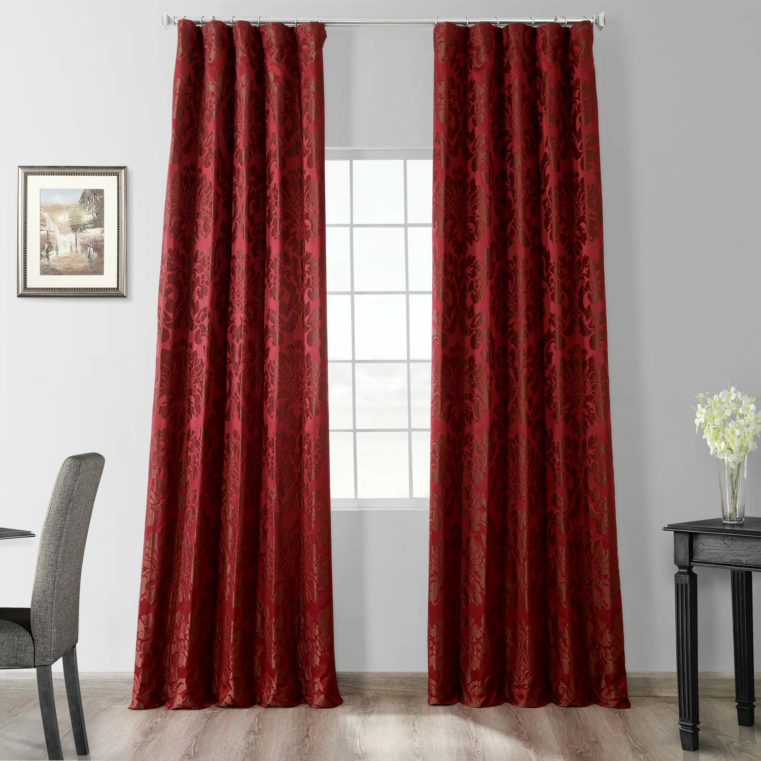 Promo ๐ฅฐ Exclusive Fabrics Astoria Red/Bronze Faux Silk Jacquard Curtain (1 Panel) ๐ 3 Promo ๐ฅฐ Exclusive Fabrics Astoria Red/Bronze Faux Silk Jacquard Curtain (1 Panel) ๐