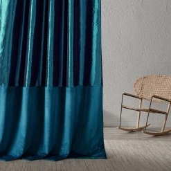 Best Pirce 🛒 Exclusive Fabrics Banded Faux Silk Taffeta & Plush Velvet Curtain (1 Panel) Fuchsia Rose & Winter Plum 🔥 -Exclusive Fabrics SHOP Exclusive Fabrics Banded Faux Silk Taffeta 26 Plush Velvet Curtain 281 Panel29 2