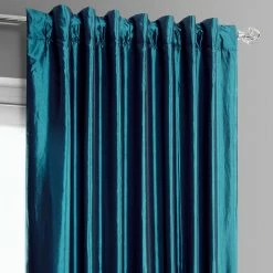 Best Pirce 🛒 Exclusive Fabrics Banded Faux Silk Taffeta & Plush Velvet Curtain (1 Panel) Fuchsia Rose & Winter Plum 🔥 -Exclusive Fabrics SHOP Exclusive Fabrics Banded Faux Silk Taffeta 26 Plush Velvet Curtain 281 Panel29 5