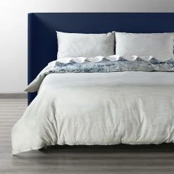 Exclusive Fabrics SHOP -Exclusive Fabrics SHOP Exclusive Fabrics Bazaar Indigo Cotton Percale Printed Reversible Duvet Cover Set 1