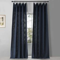 Buy 🎉 Exclusive Fabrics Belgian Heavy Faux Linen Curtain (1 Panel) Dark Metal 🛒 -Exclusive Fabrics SHOP Exclusive Fabrics Belgian Heavy Faux Linen Curtain 1