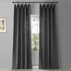 Buy 🎉 Exclusive Fabrics Belgian Heavy Faux Linen Curtain (1 Panel) Dark Metal 🛒 -Exclusive Fabrics SHOP Exclusive Fabrics Belgian Heavy Faux Linen Curtain 2