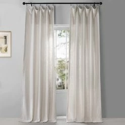 Buy 🎉 Exclusive Fabrics Belgian Heavy Faux Linen Curtain (1 Panel) Dark Metal 🛒 -Exclusive Fabrics SHOP Exclusive Fabrics Belgian Heavy Faux Linen Curtain
