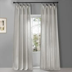 Buy 🎉 Exclusive Fabrics Belgian Heavy Faux Linen Curtain (1 Panel) Dark Metal 🛒 -Exclusive Fabrics SHOP Exclusive Fabrics Belgian Heavy Faux Linen Curtain 281 Panel29 1