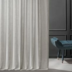 Buy 🎉 Exclusive Fabrics Belgian Heavy Faux Linen Curtain (1 Panel) Dark Metal 🛒 -Exclusive Fabrics SHOP Exclusive Fabrics Belgian Heavy Faux Linen Curtain 281 Panel29 2