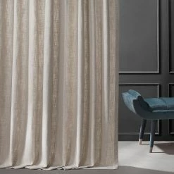 Buy 🎉 Exclusive Fabrics Belgian Heavy Faux Linen Curtain (1 Panel) Dark Metal 🛒 -Exclusive Fabrics SHOP Exclusive Fabrics Belgian Heavy Faux Linen Curtain 281 Panel29 3