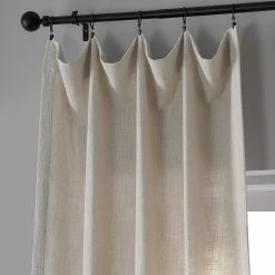 Buy 🎉 Exclusive Fabrics Belgian Heavy Faux Linen Curtain (1 Panel) Dark Metal 🛒 -Exclusive Fabrics SHOP Exclusive Fabrics Belgian Heavy Faux Linen Curtain 9