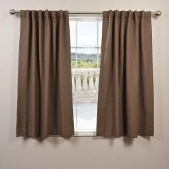 Cheapest 🌟 Exclusive Fabrics Bellino 63-in. Rod Pocket Blackout Curtain Panel - 50 X 63 Oat Cream 🛒 -Exclusive Fabrics SHOP Exclusive Fabrics Bellino 63 Inch Rod Pocket Blackout Curtain Panel 1