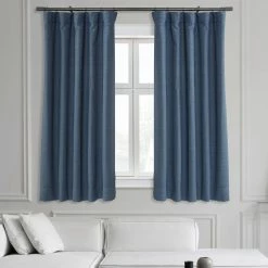 Hot Sale ⭐ Exclusive Fabrics Bellino Blackout Curtain (1 Panel) - 50 X 63 Gulf Blue 🛒 -Exclusive Fabrics SHOP Exclusive Fabrics Bellino Blackout Curtain 281 Panel29 5
