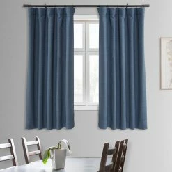 Hot Sale ⭐ Exclusive Fabrics Bellino Blackout Curtain (1 Panel) - 50 X 63 Gulf Blue 🛒 -Exclusive Fabrics SHOP Exclusive Fabrics Bellino Blackout Curtain 281 Panel29 6