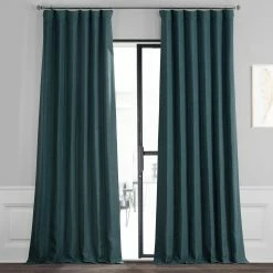 Cheap 🥰 Exclusive Fabrics Bellino Blackout Room Darkening Curtain (1 Panel) Pine Forest Green 🎉