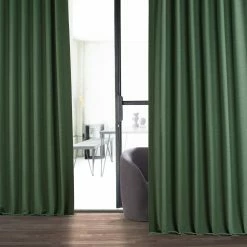 Cheap 🥰 Exclusive Fabrics Bellino Blackout Room Darkening Curtain (1 Panel) Pine Forest Green 🎉 -Exclusive Fabrics SHOP Exclusive Fabrics Bellino Blackout Room Darkening Curtain 281 Panel29 5