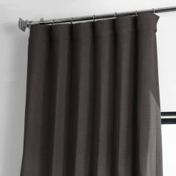 Discount 🎁 Exclusive Fabrics Smoked Truffle Bellino Room Darkening Curtain (1 Panel) 🥰 -Exclusive Fabrics SHOP Exclusive Fabrics Bellino Grey Blackout Curtain Panel 1