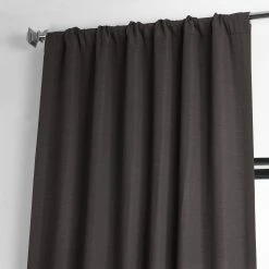Discount 🎁 Exclusive Fabrics Smoked Truffle Bellino Room Darkening Curtain (1 Panel) 🥰 -Exclusive Fabrics SHOP Exclusive Fabrics Bellino Grey Blackout Curtain Panel 2