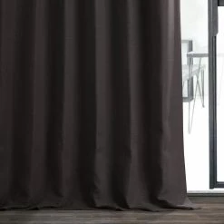 Discount 🎁 Exclusive Fabrics Smoked Truffle Bellino Room Darkening Curtain (1 Panel) 🥰 -Exclusive Fabrics SHOP Exclusive Fabrics Bellino Grey Blackout Curtain Panel 4