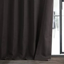 Discount 🎁 Exclusive Fabrics Smoked Truffle Bellino Room Darkening Curtain (1 Panel) 🥰 -Exclusive Fabrics SHOP Exclusive Fabrics Bellino Grey Blackout Curtain Panel 6
