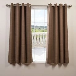 Best Sale ⭐ Exclusive Fabrics Bellino Grommet Top 63-Inch Blackout Curtain Panel (1 Panel) - 50 X 63 Persimmon 😍 -Exclusive Fabrics SHOP Exclusive Fabrics Bellino Grommet Top 63 Inch Blackout Curtain Panel 2