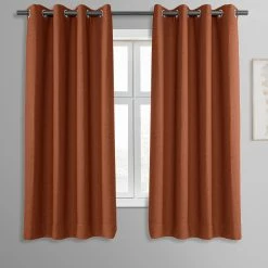 Best Sale ⭐ Exclusive Fabrics Bellino Grommet Top 63-Inch Blackout Curtain Panel (1 Panel) - 50 X 63 Persimmon 😍 -Exclusive Fabrics SHOP Exclusive Fabrics Bellino Grommet Top 63 Inch Blackout Curtain Panel 281 Panel29 1