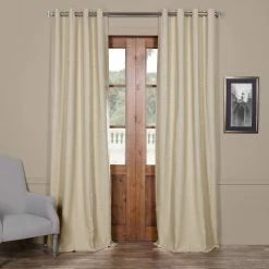 Brand new ❤️ Exclusive Fabrics Bellino Grommet Top 84-Inch Blackout Curtain Panel (1 Panel) - 50 X 84 Oat Cream 🤩