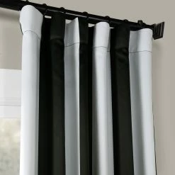 Buy 🔔 Exclusive Fabrics Black & Fog White Stripe Room Darkening Curtain Panel Pair (2 Panels) Awning Black & Fog White 🎁 -Exclusive Fabrics SHOP Exclusive Fabrics Black and White Vertical Striped Blackout Curtain Panel Set de7d8a42 2d08 4627 9be1 d773a6db2ee8