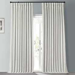 New 🔥 Exclusive Fabrics Blackout Extrawide Faux Dupioni Curtain (1 Panel) Storm Grey 🔔 -Exclusive Fabrics SHOP Exclusive Fabrics Blackout Extra Wide Vintage Textured Faux Dupioni Curtain 281 Panel29 7