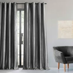 Budget 😀 Exclusive Fabrics Blackout Faux Silk Taffeta 120-inch Curtain (1 Panel) Gold Nugget 😀 -Exclusive Fabrics SHOP Exclusive Fabrics Blackout Faux Silk Taffeta 120 inch Curtain 281 Panel29 1