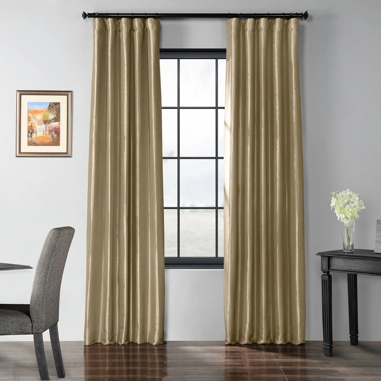 Buy 🌟 Exclusive Fabrics Ex. Fabrics Blackout Faux Silk Taffeta Curtain (1 Panel) Golden Spice 👏 8 Buy 🌟 Exclusive Fabrics Ex. Fabrics Blackout Faux Silk Taffeta Curtain (1 Panel) Golden Spice 👏 - Image 6