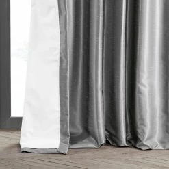 Wholesale 😀 Exclusive Fabrics Solid Faux Dupioni Pleated Blackout Curtain Panel Storm Grey ✔️ -Exclusive Fabrics SHOP Exclusive Fabrics Blackout solid Faux Dupioni Pleated Curtain Panel 281 Panel29 11