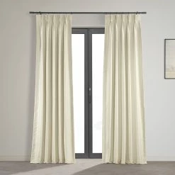 Wholesale 😀 Exclusive Fabrics Solid Faux Dupioni Pleated Blackout Curtain Panel Storm Grey ✔️